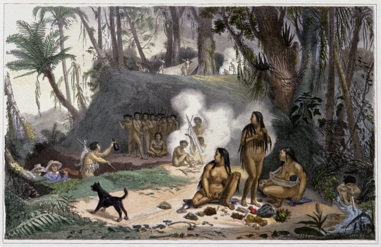 Indianie w Brazylii autorstwa Jean Baptiste Debret