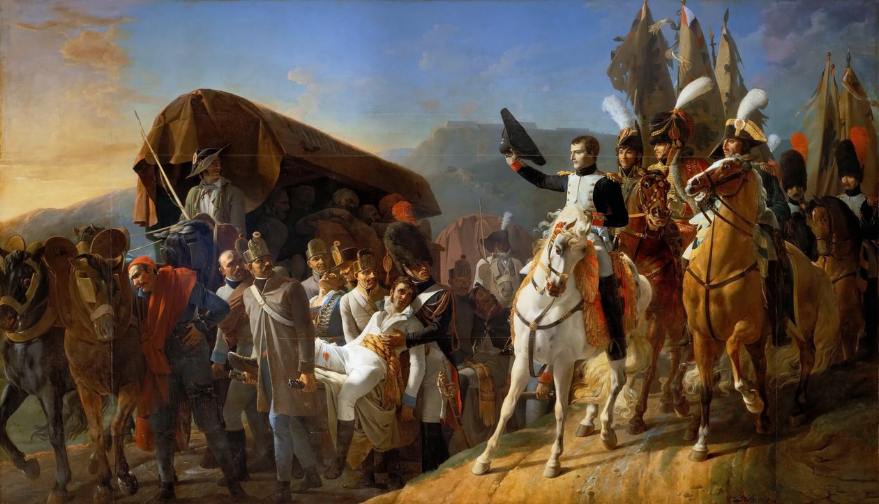 Napoleon oddaje hołd odwadze rannych autorstwa Jean Baptiste Debret