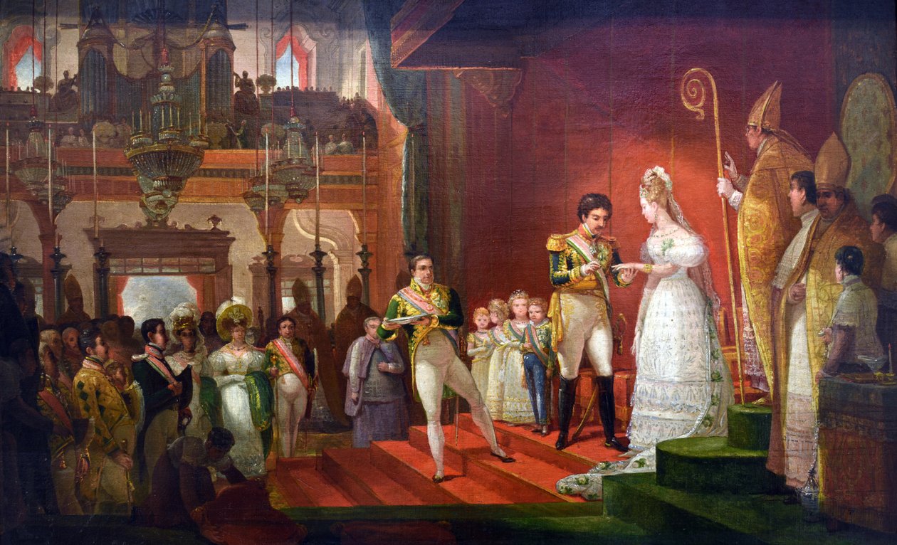 Drugie małżeństwo de S.M.I. D. Pedro I er autorstwa Jean Baptiste Debret