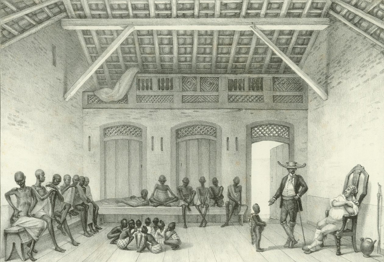 Sklep do sprzedaży niewolników, 1835. autorstwa Jean Baptiste Debret