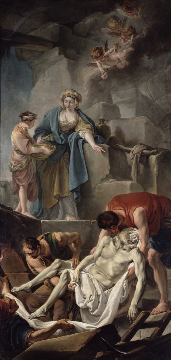 Pogrzeb św. Andrzeja, 1760 autorstwa Jean Baptiste Deshays de Colleville