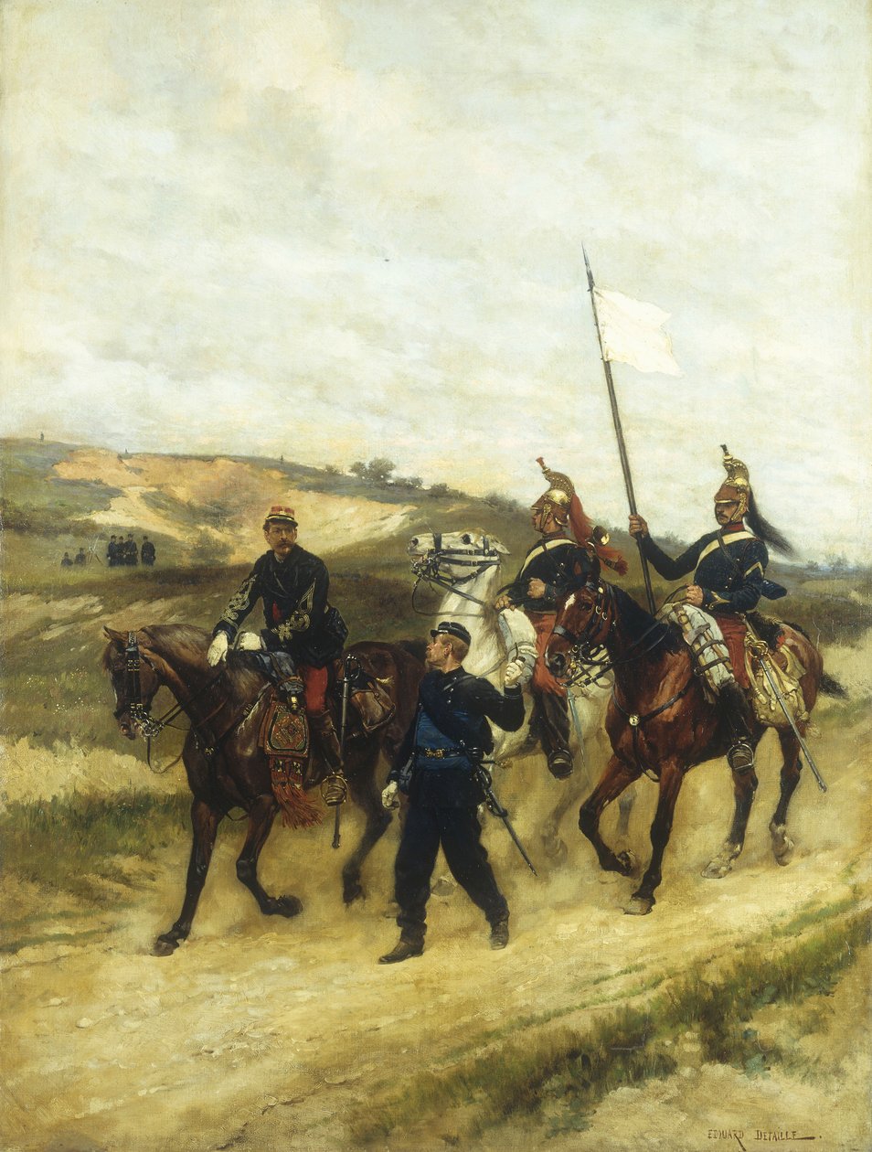 Urząd Kawalerii i Dragoni autorstwa Jean Baptiste Edouard Detaille