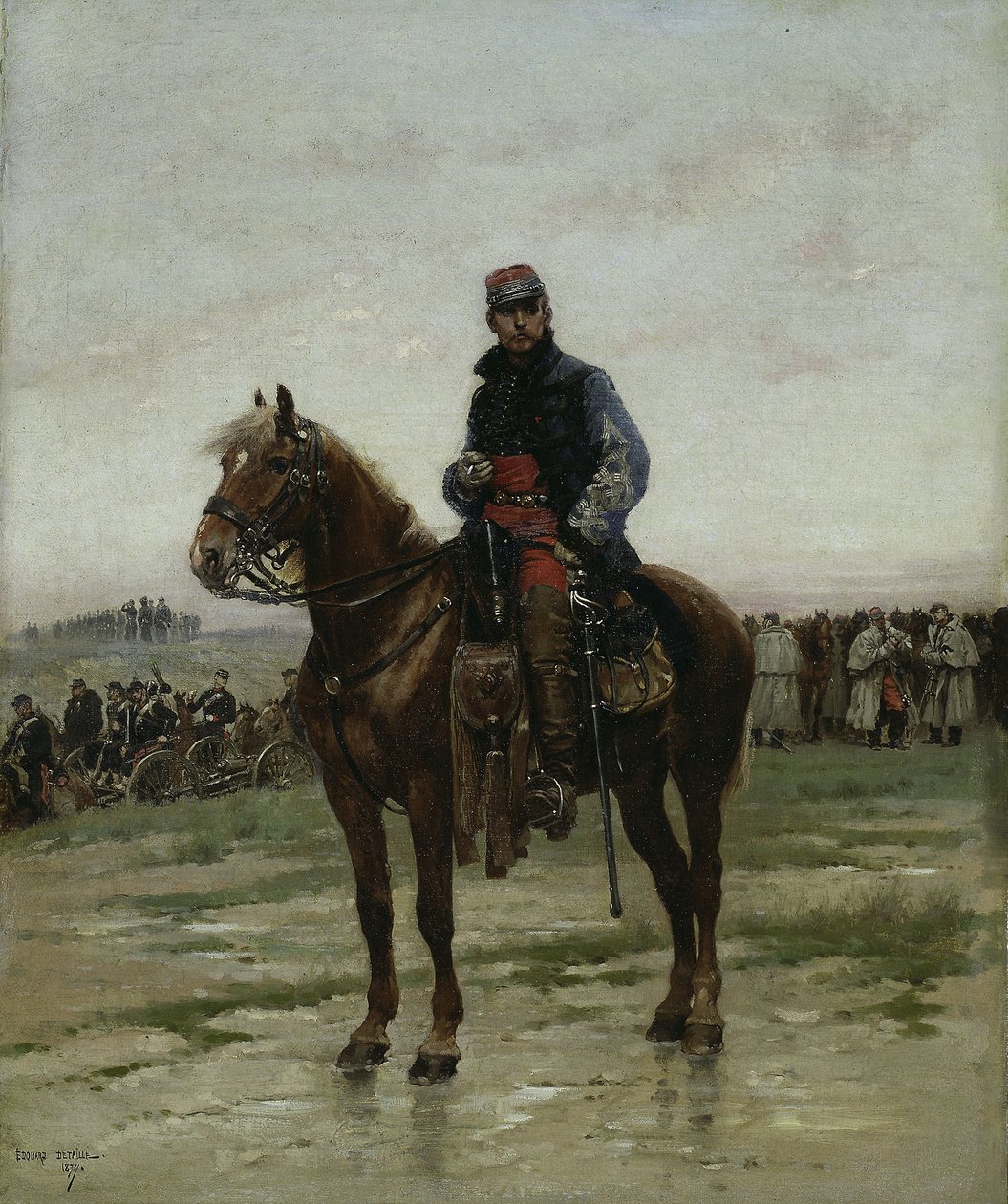 Oficer konny, 1877 autorstwa Jean Baptiste Edouard Detaille