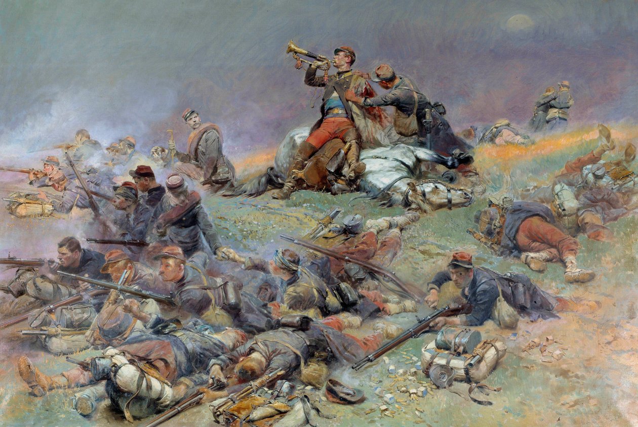 Śmierć komandora Berbegiera w bitwie pod Saint-Privat (Saint Privat), 18.08.1870 Obraz Edouarda Detaille (1848-1912) Nd. 1,1x1,4 m Paryż, musee de l
