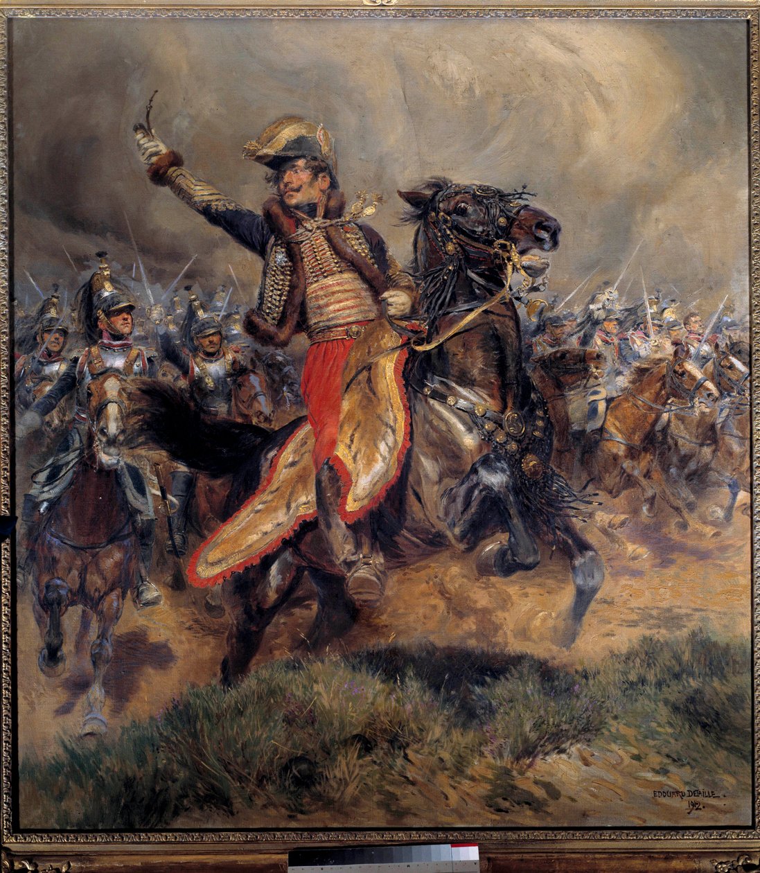 Wojna napoleońska: „” Ostatni post generała Antoine Charlesa hrabiego Lasalle (1775-1809), zabity w Wagram 6 lipca autorstwa Jean Baptiste Edouard Detaille
