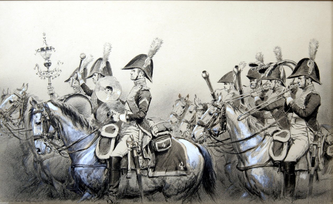 Wojny Napoleońskie, Banda 4. Dragonów autorstwa Jean Baptiste Edouard Detaille