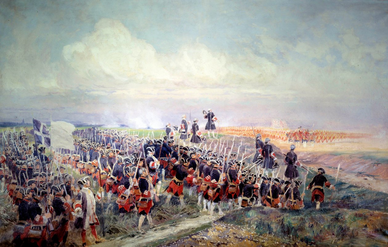 Zbawienie przed bitwą pod Fontenoy 11.05.1745 r. Obraz Edouarda Detaille (1848-1912). 1912 niedz. 2,1x3,2 m Paryż, Musee de l