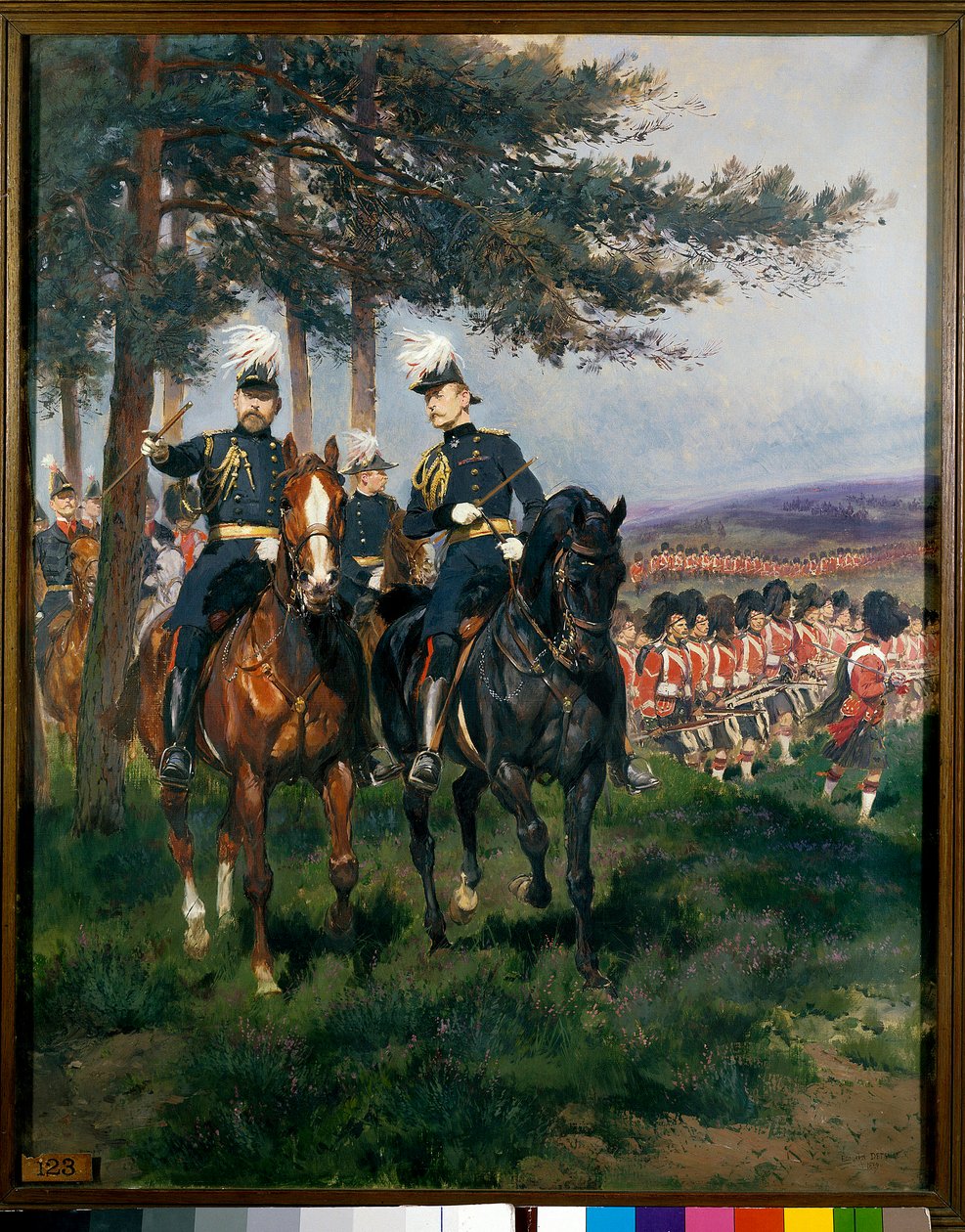 Książę Walii i książę Artur Connaught podczas manewrów w Aldershot Akwarela autorstwa Edouarda Detaille (1848-1912) 1879 Paryż, Muzeum Armee autorstwa Jean Baptiste Edouard Detaille