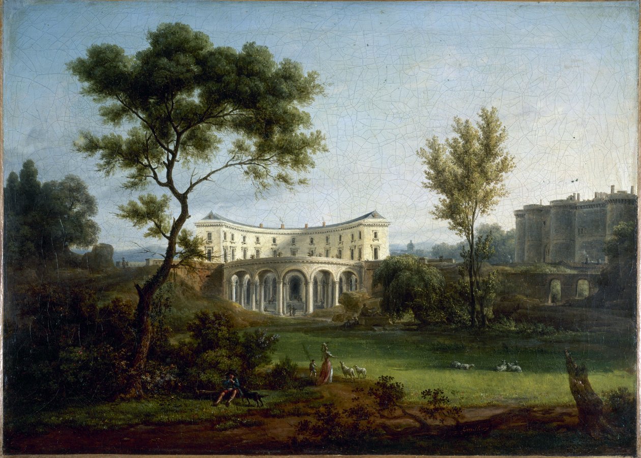 Dom Beaumarchais i Bastylia, ok. 1788 (olej na płótnie) autorstwa Jean Baptiste Genillion