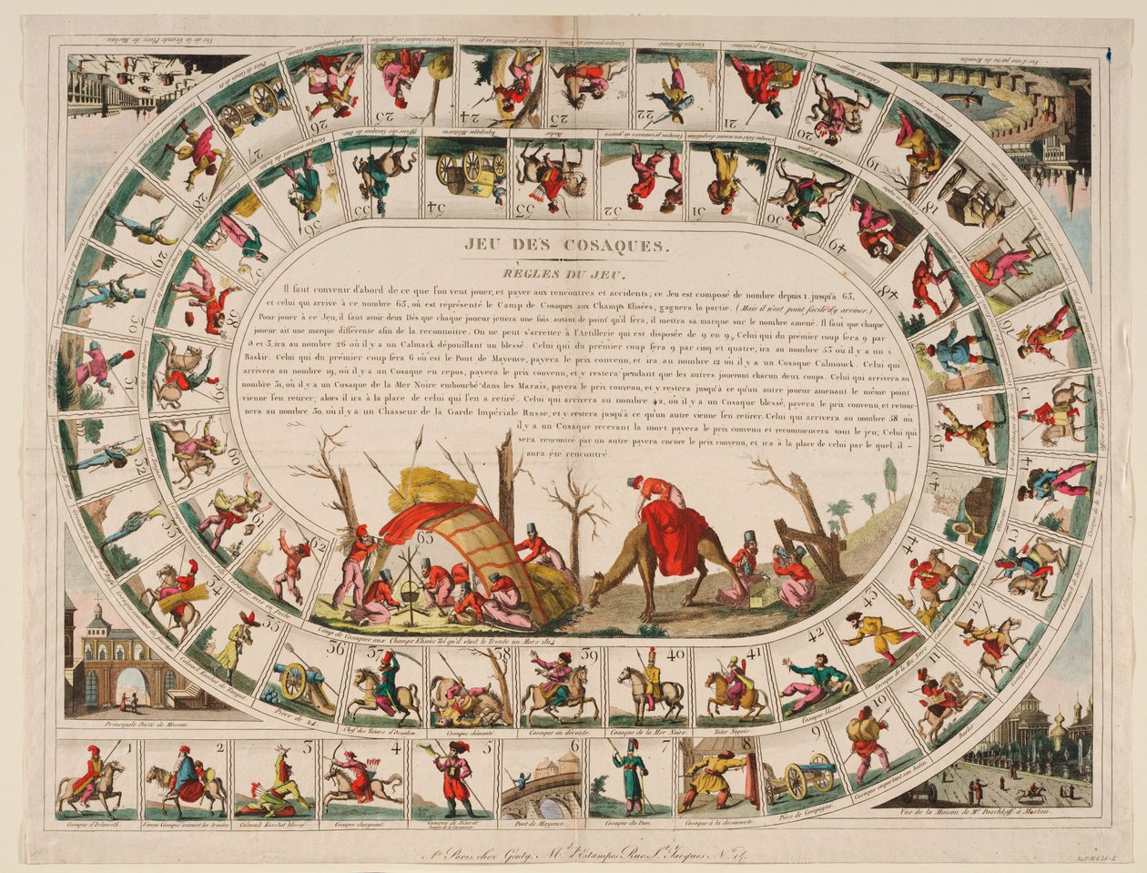 Gra Kozaków, 1815 autorstwa Jean Baptiste Genty