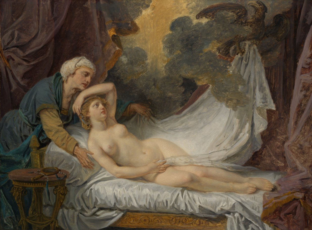 Egina odwiedzona przez Jowisza, c.1767-69 (olej na płótnie) autorstwa Jean Baptiste Greuze
