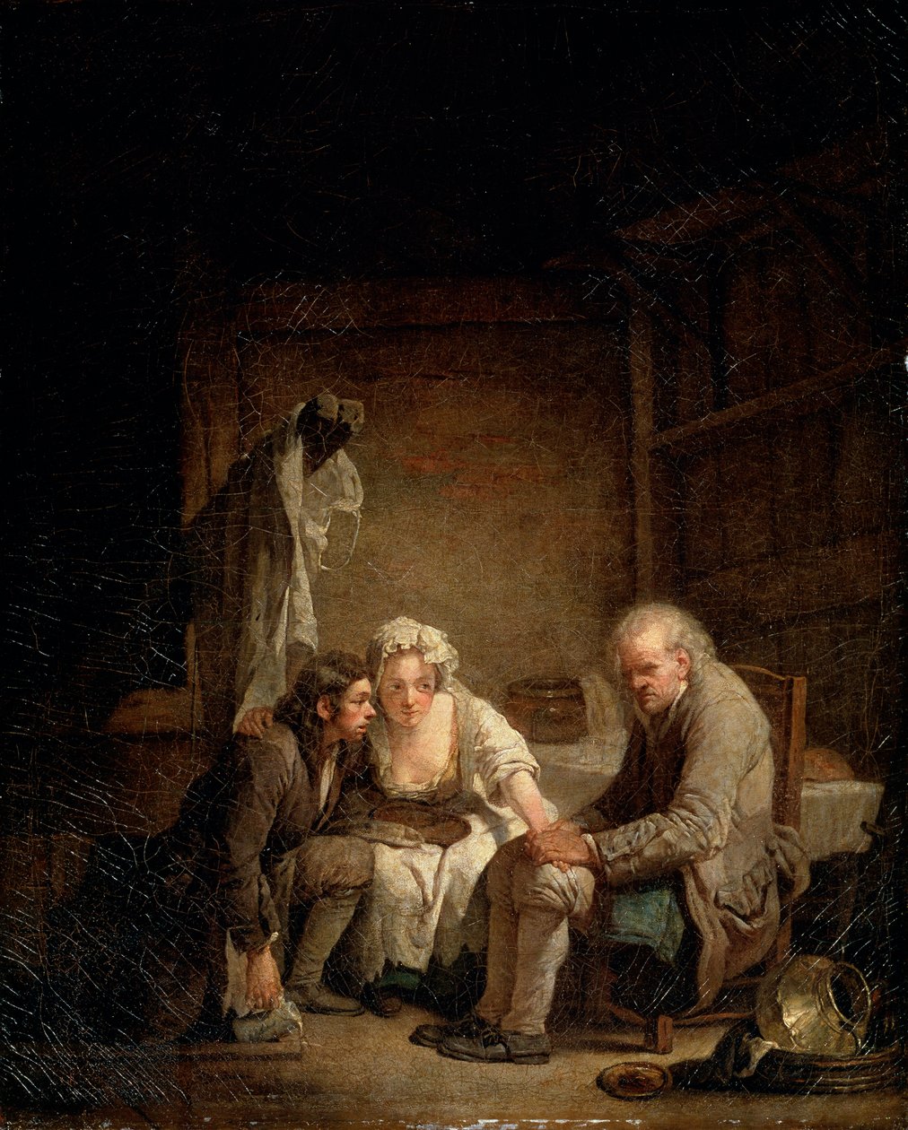 Niewidomy oszukany, c1755 autorstwa Jean Baptiste Greuze