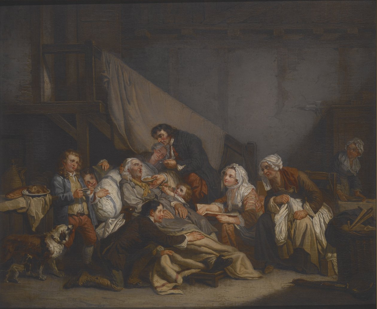 Śmierć starca (olej na płótnie) autorstwa Jean Baptiste Greuze
