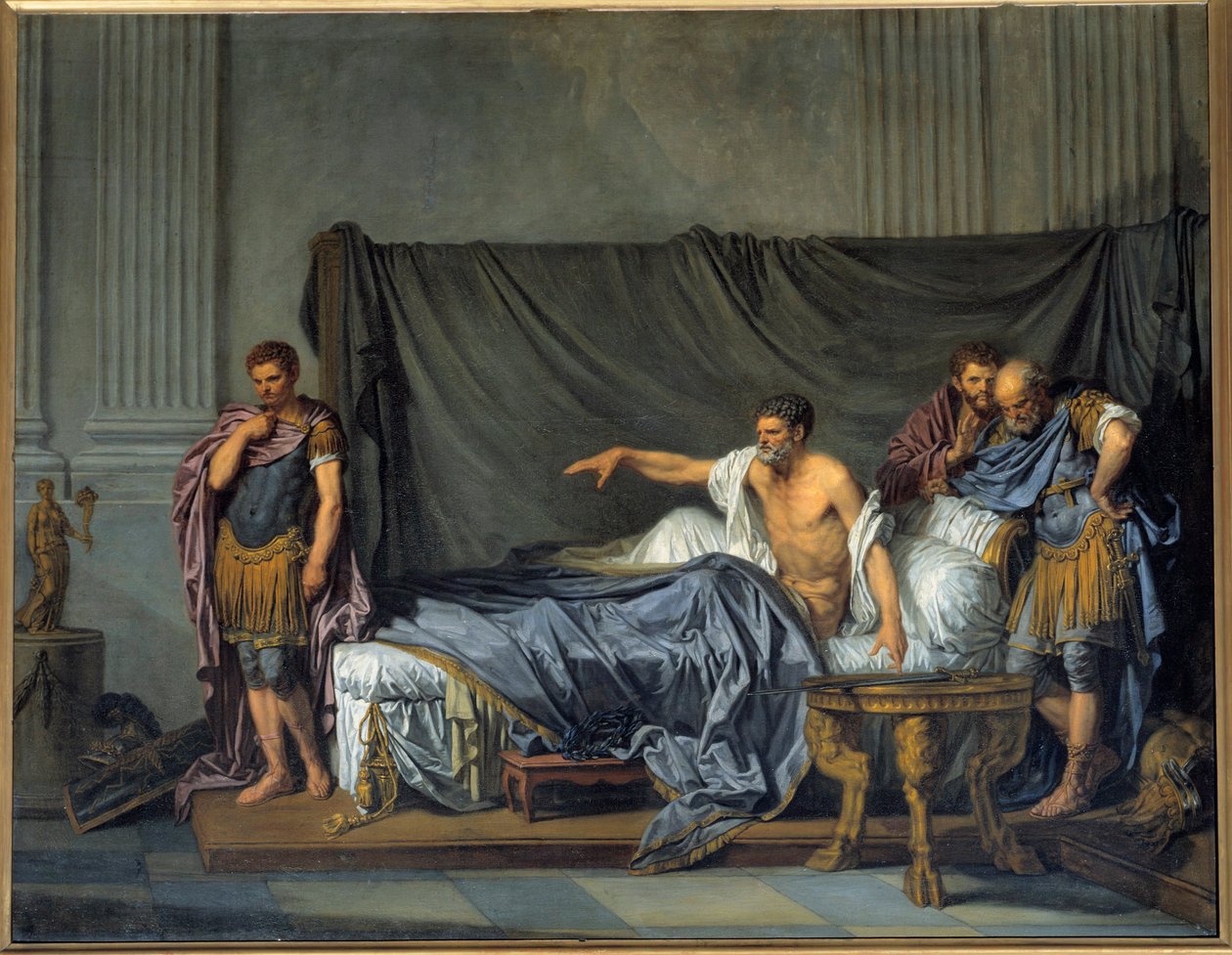 Cesarz Septymiusz Sewer (Lucjusz Septymiusz Severus Pertinax autorstwa Jean-Baptiste Greuze