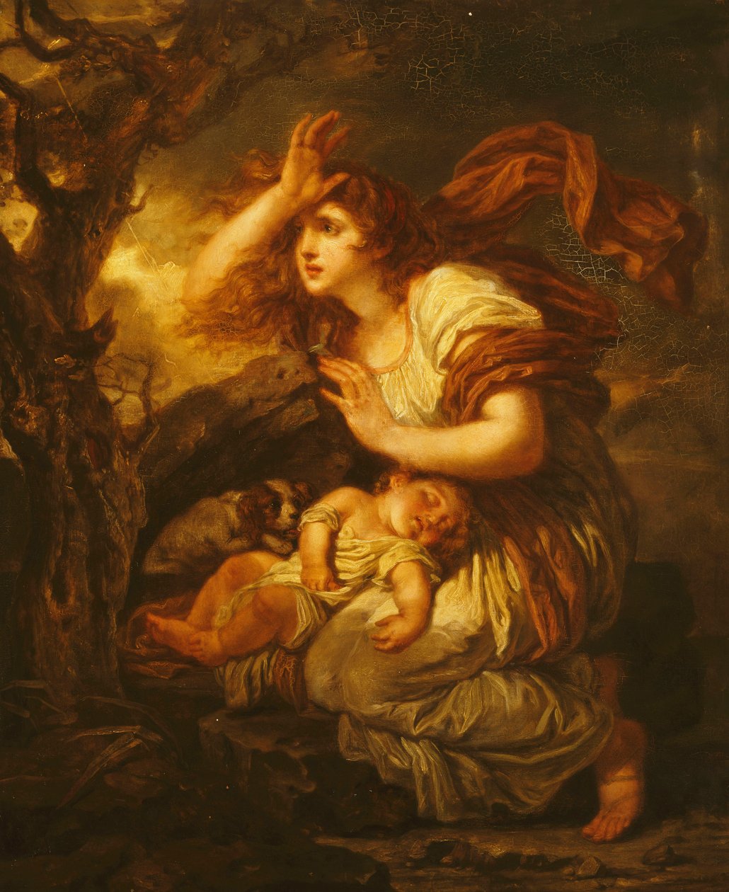 Strach przed burzą; Strach przed burzą, autorstwa Jean Baptiste Greuze