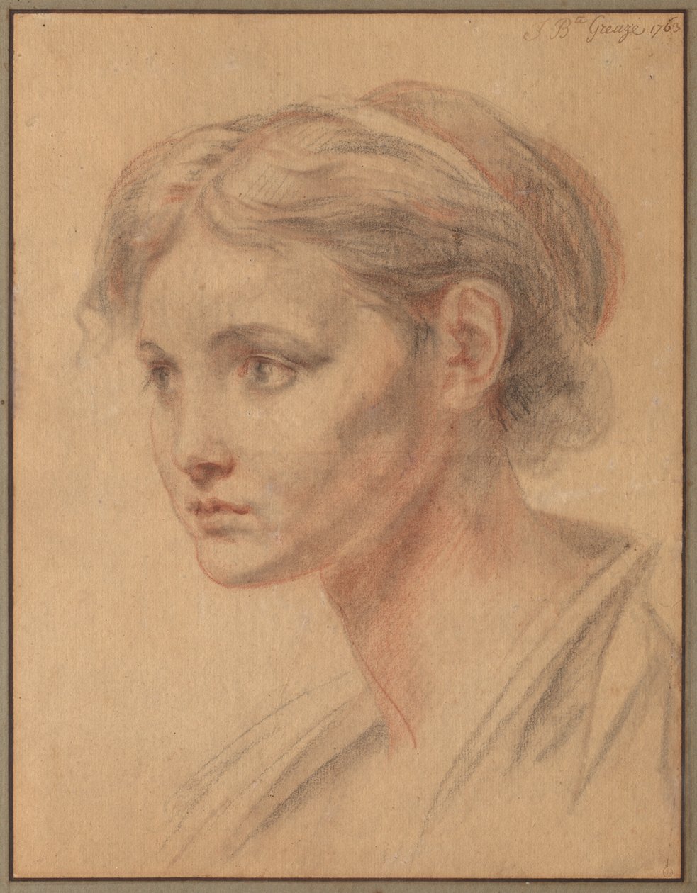 Głowa dziewczyny autorstwa Jean Baptiste Greuze
