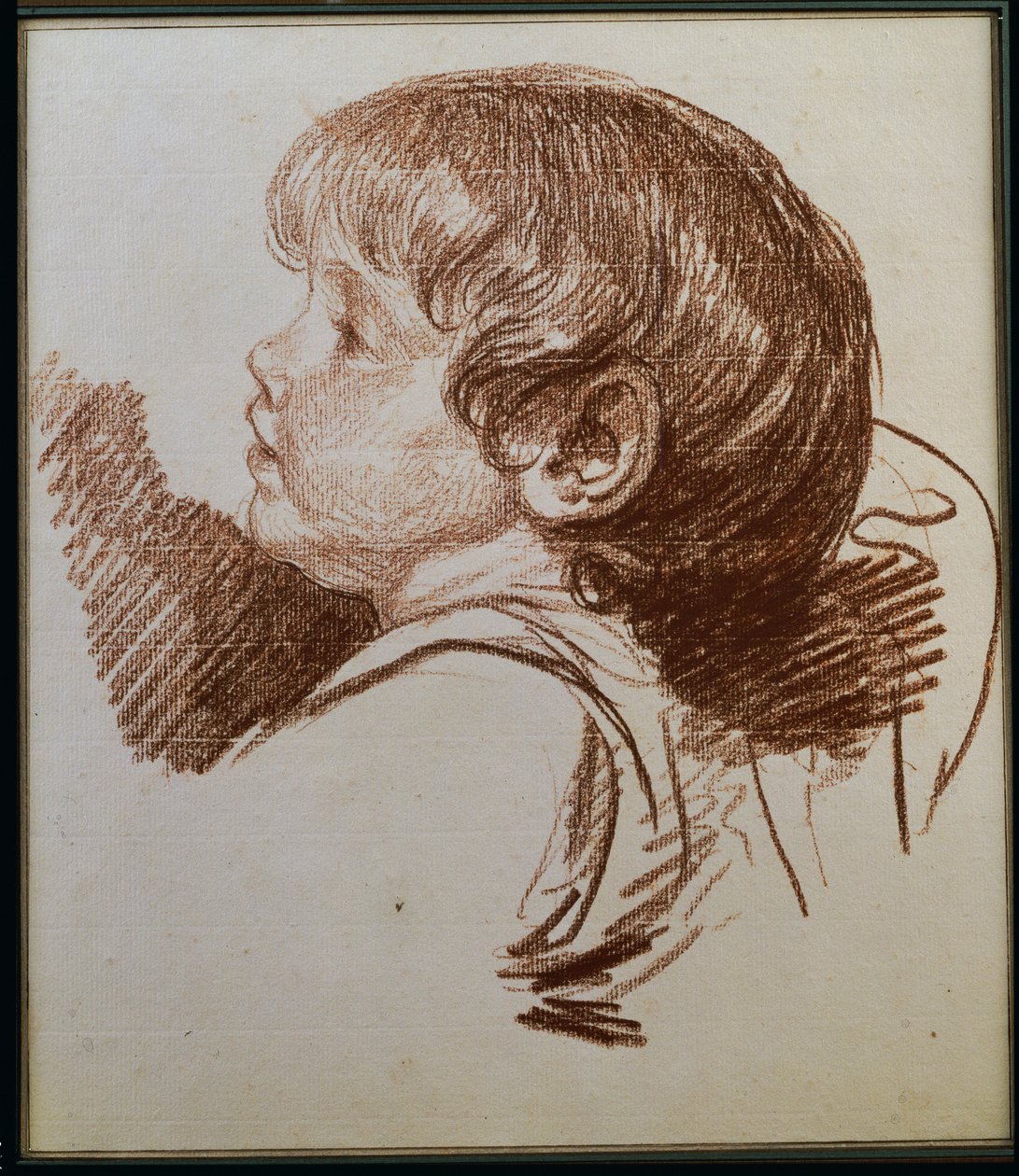Głowa chłopca z profilu po lewej autorstwa Jean Baptiste Greuze