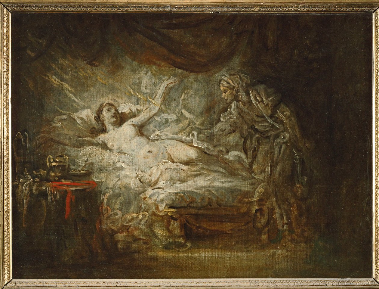 Jowisz i Egina ... autorstwa Jean Baptiste Greuze