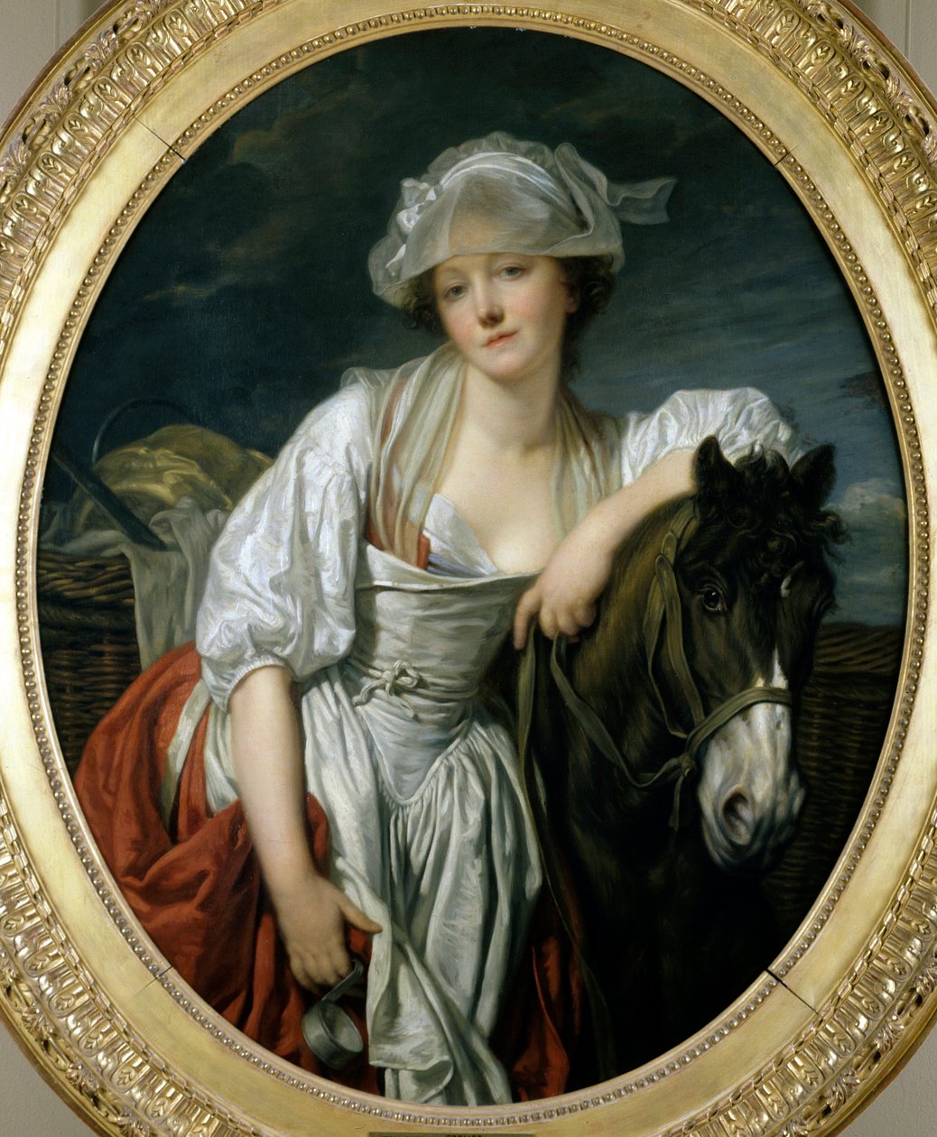 Dojarka Obraz Jeana Baptiste Greuze (1725-1805) XVIII w. Słońce. 1,06x0,86 m Paryż, Luwr. autorstwa Jean Baptiste Greuze