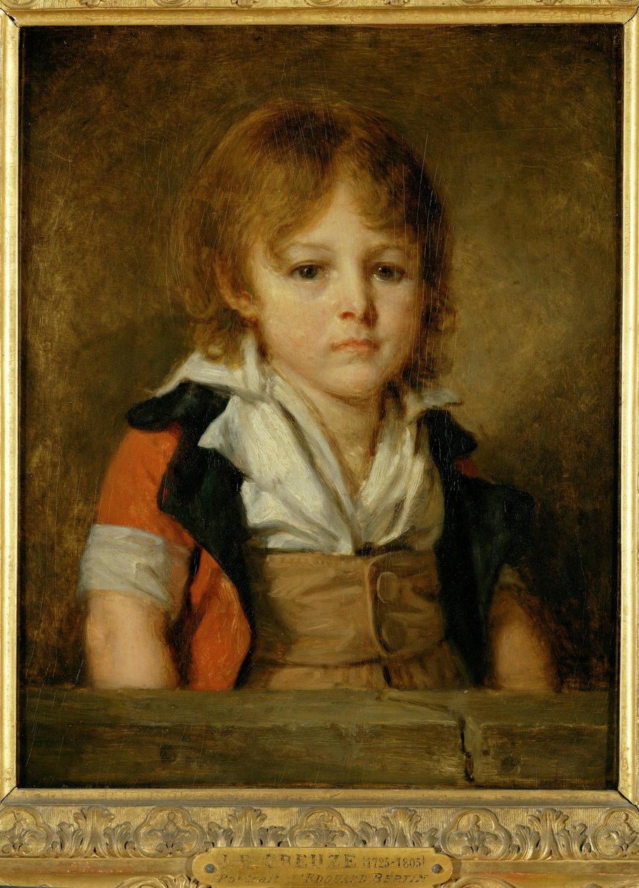 Pan Bertin jako dziecko, później malarz i dziennikarz ... autorstwa Jean Baptiste Greuze