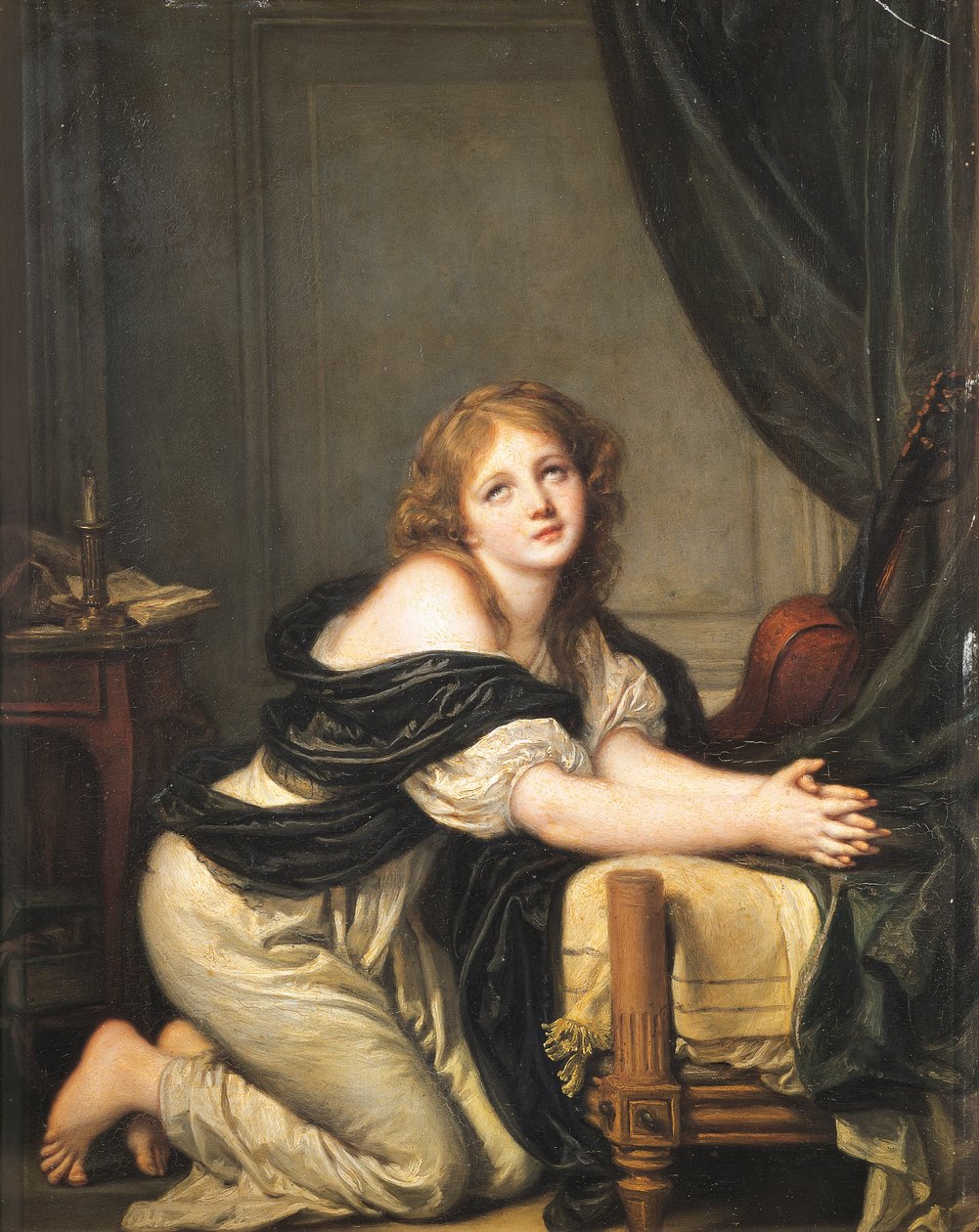 Poranna modlitwa autorstwa Jean Baptiste Greuze