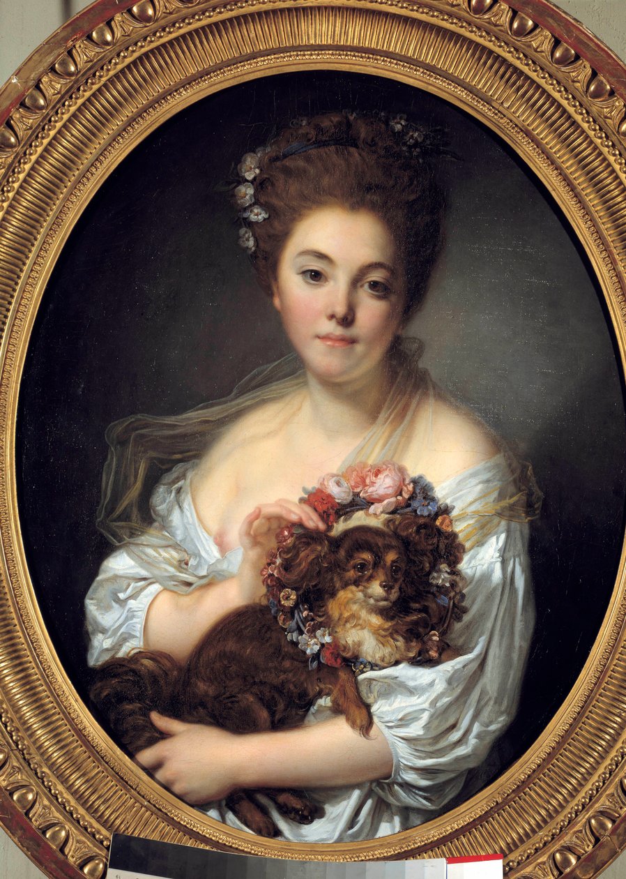 Portret Madame De Porcin Obraz Jeana Baptiste Greuze (1725-1805). ok. 1770 Wymiary 0,72 x 0,58 m. Złości. Muzeum Sztuk Pięknych autorstwa Jean Baptiste Greuze