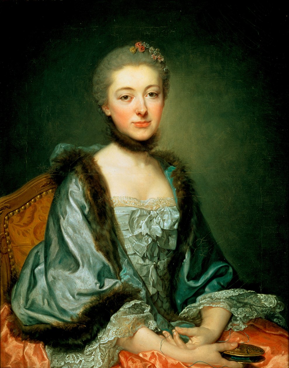 Portret Marie Angélique Vérany de Varennes, pani Georges Gougenot de Croissy autorstwa Jean Baptiste Greuze