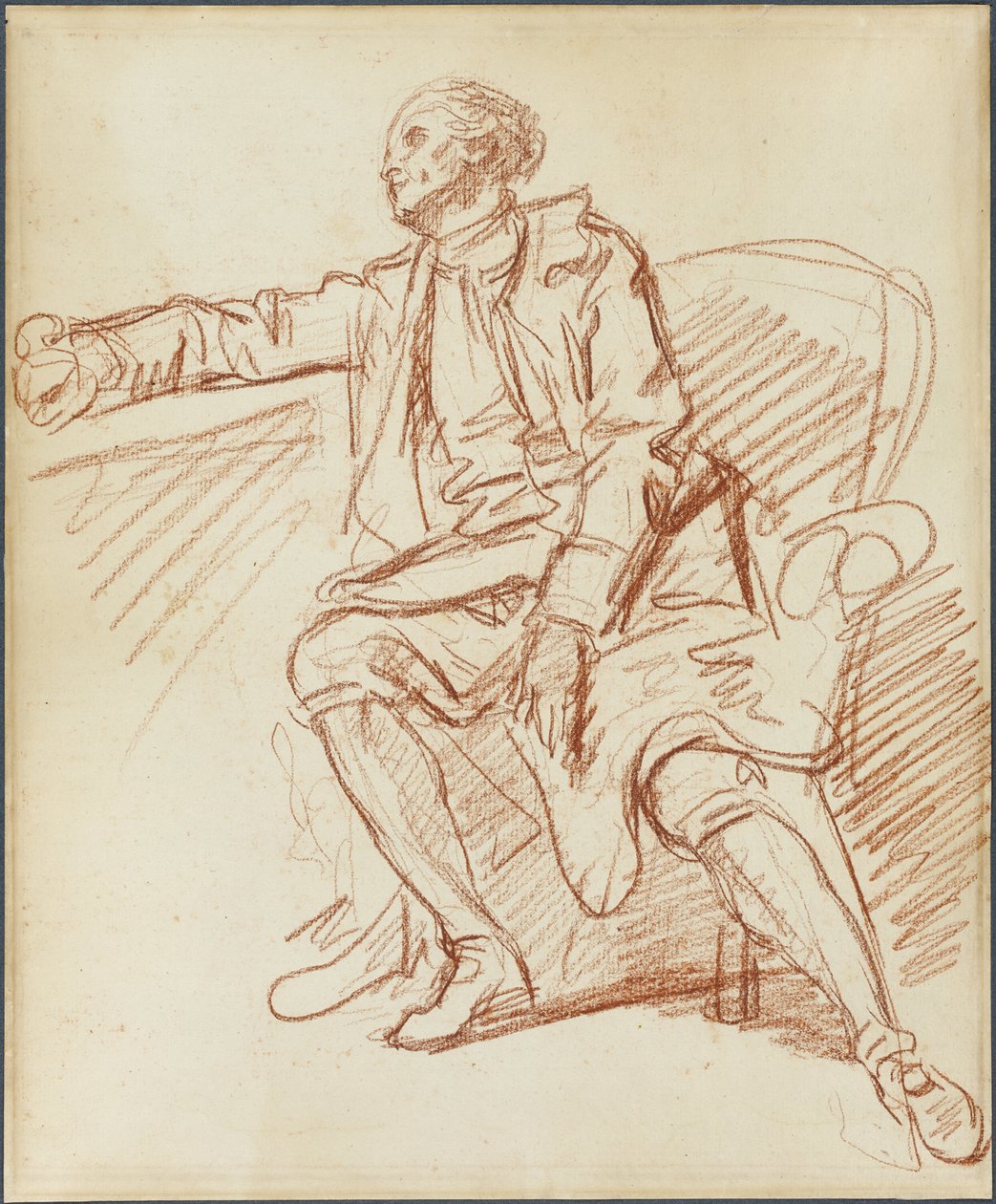 Siedzący dżentelmen autorstwa Jean Baptiste Greuze