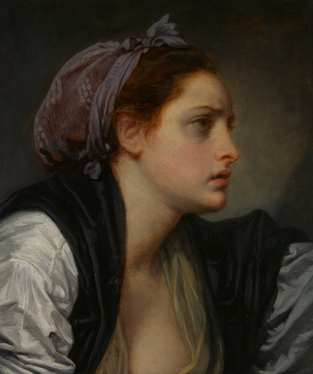 Studium Głowa Kobiety, ca. 1780. autorstwa Jean Baptiste Greuze