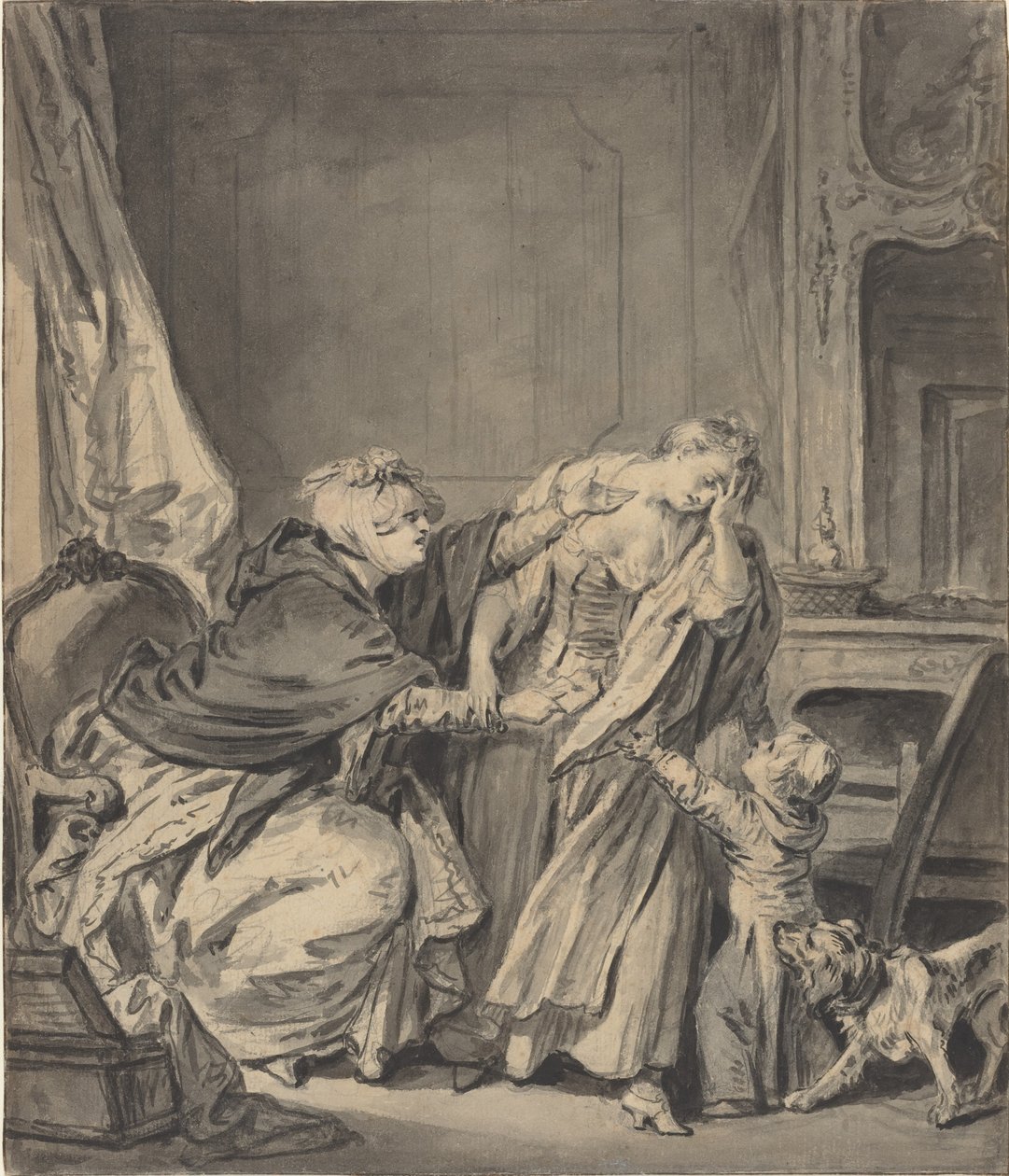 Gniewna Matka autorstwa Jean Baptiste Greuze