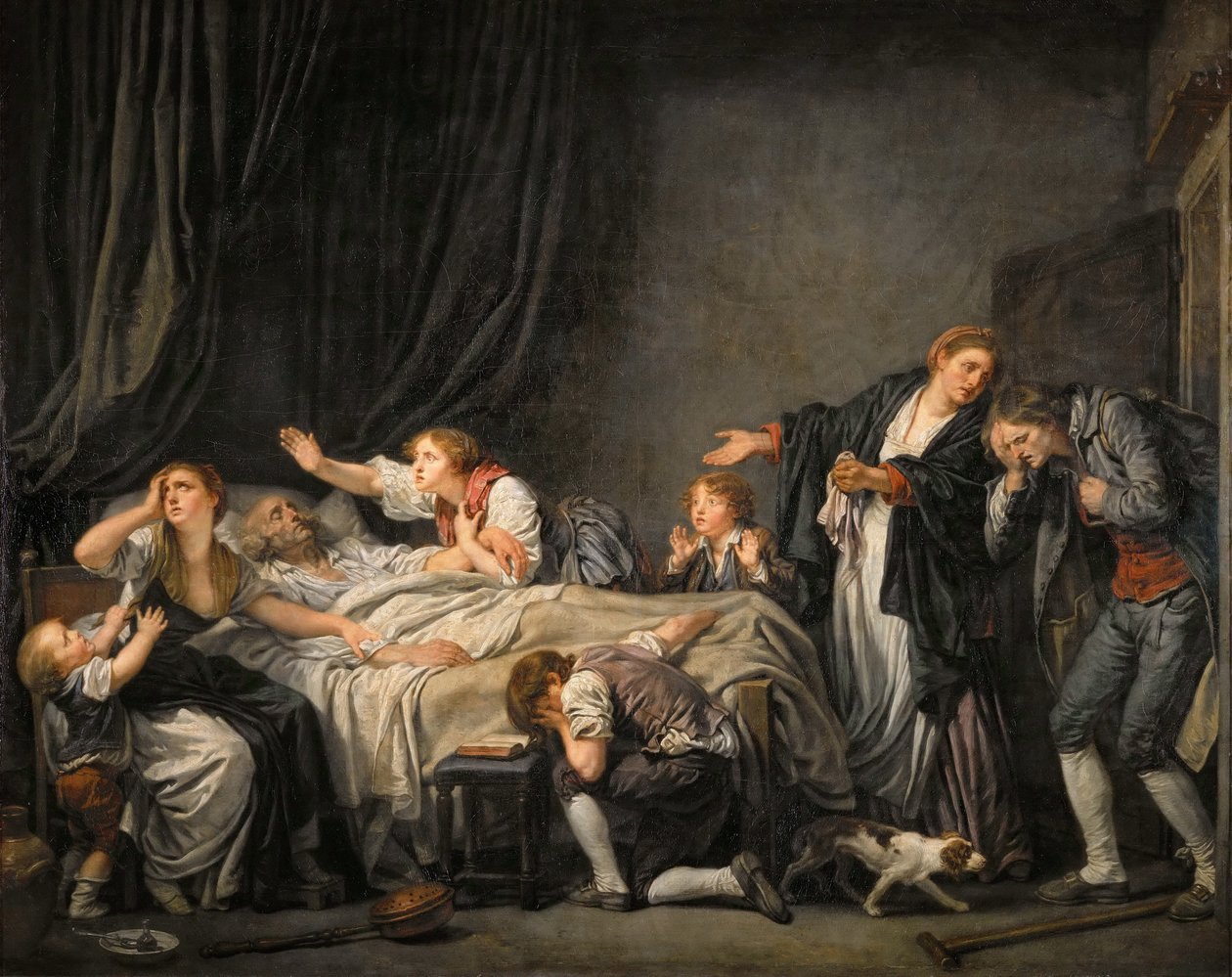Klątwa Ojców: Syn ukarany autorstwa Jean Baptiste Greuze