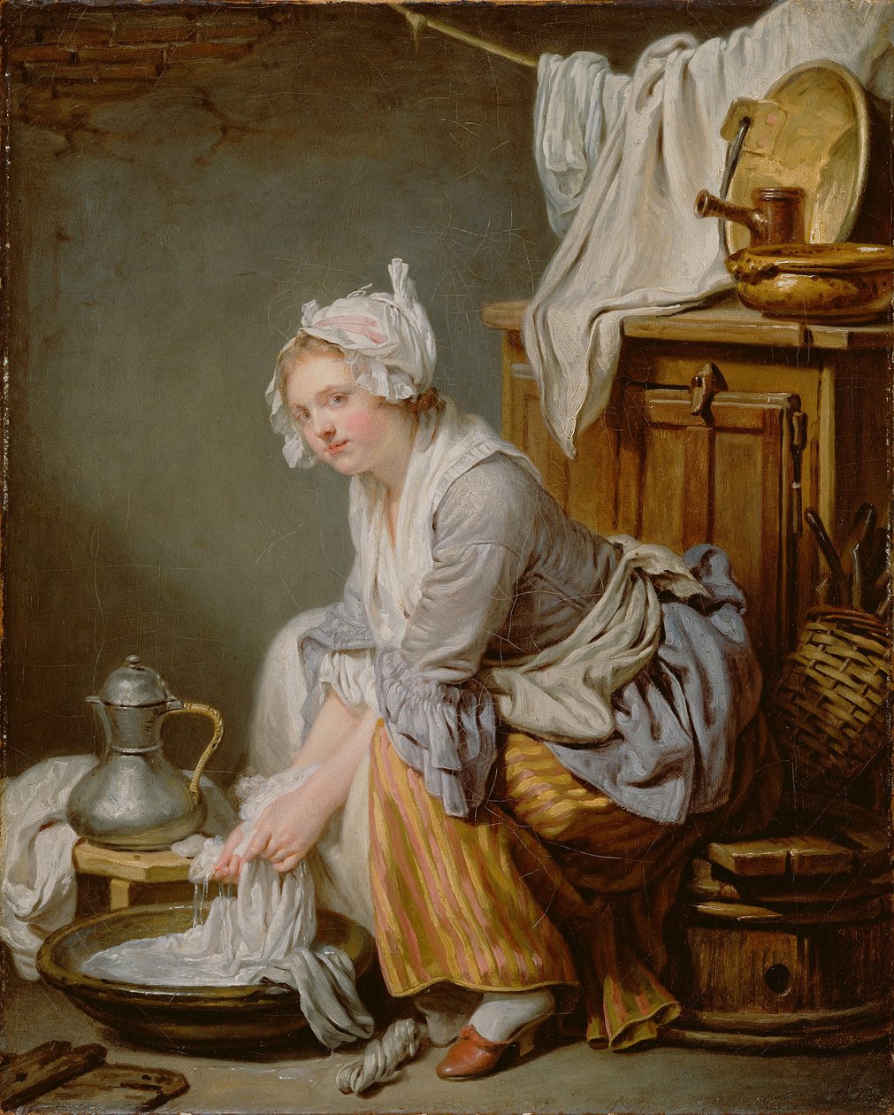 Praczka La Blanchisseuse, 1761 autorstwa Jean Baptiste Greuze