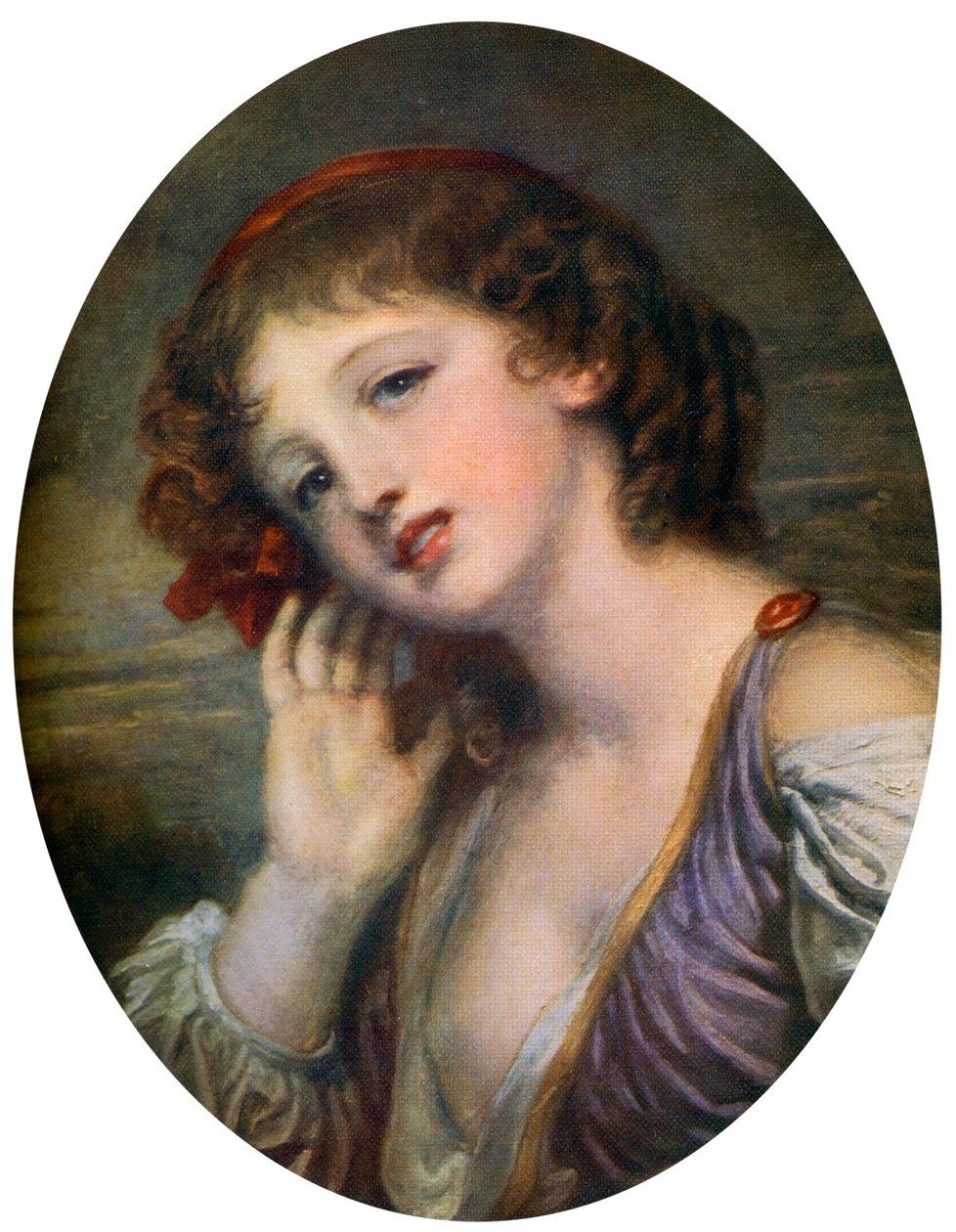 Słuchająca dziewczyna, XVIII wiek, 1912. autorstwa Jean Baptiste Greuze