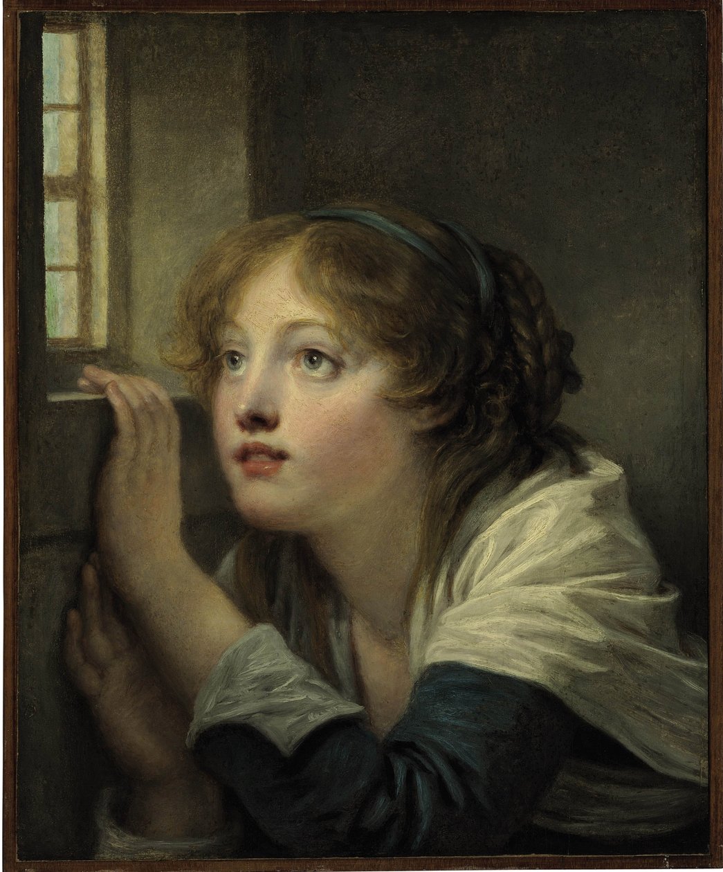 Młoda dziewczyna przy oknie autorstwa Jean Baptiste Greuze