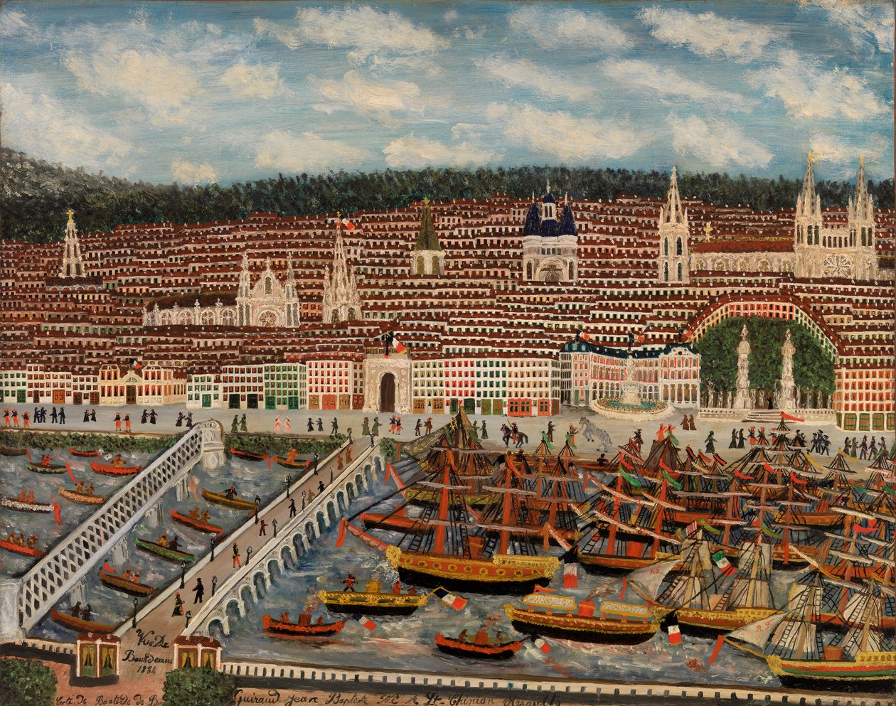 Widok Bordeaux, 1884 autorstwa Jean Baptiste Guiraud