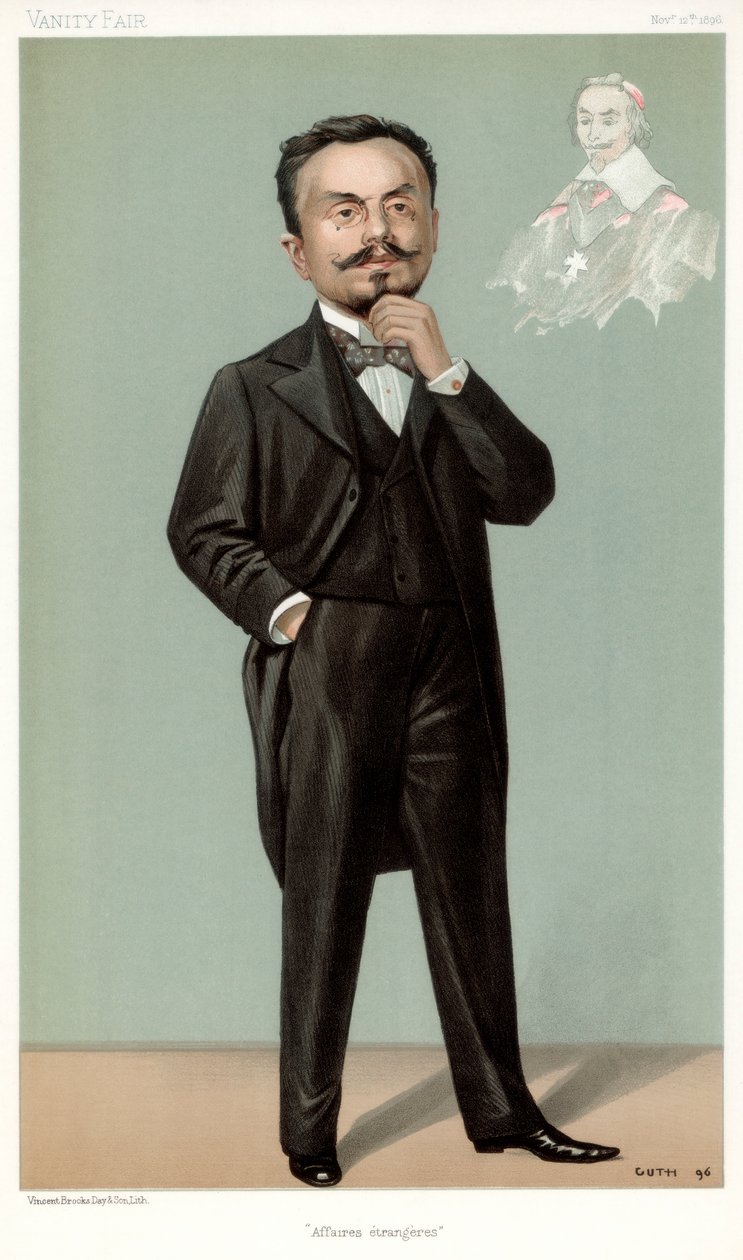 Sprawy zagraniczne, Gabriel Hanotaux, francuski mąż stanu, 1896 autorstwa Jean Baptiste Guth