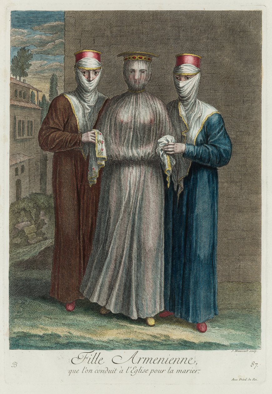 Ormiańska panna młoda przed ślubem, 1714 r. autorstwa Jean Baptiste Haussard