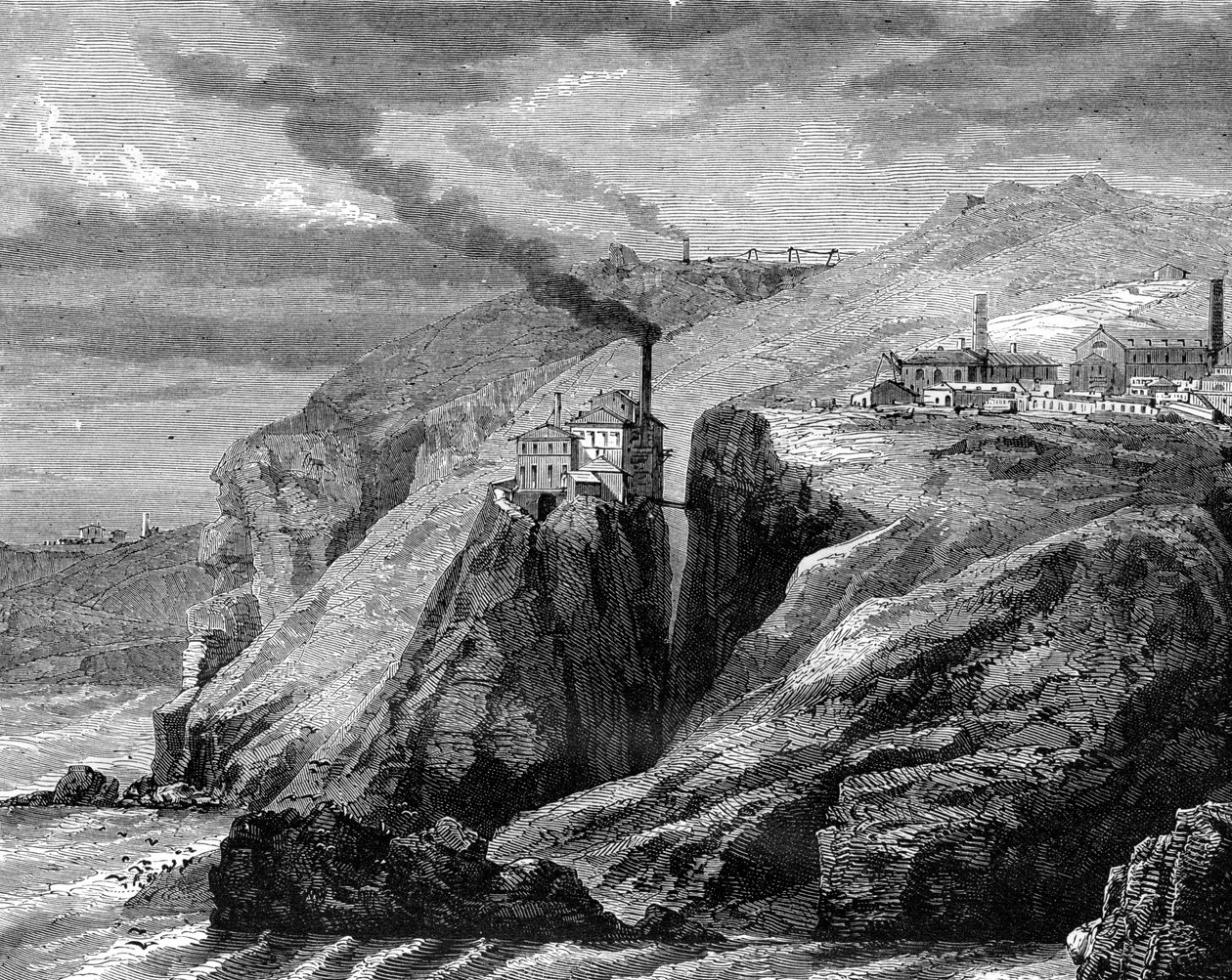 Widok na Kornwalię, Anglia, XIX wiek. autorstwa Jean Baptiste Henri Durand Brager