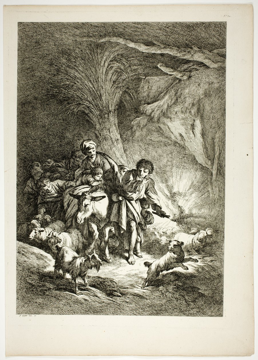 Płyta 30 z 38 z Oeuvres de J. B. Huet autorstwa Jean Baptiste Huet