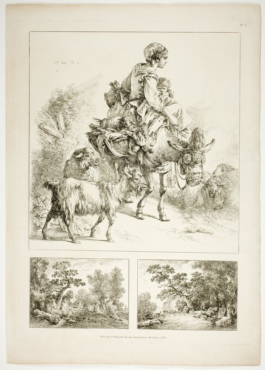 Płyta druga z 38 z Oeuvres de J. B. Huet autorstwa Jean Baptiste Huet