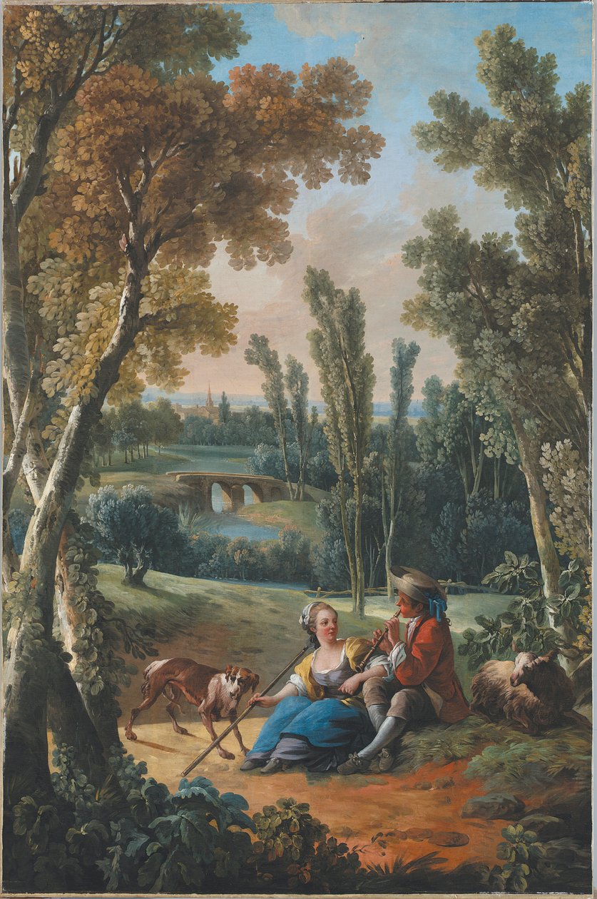 Lekcja fletu autorstwa Jean Baptiste Huet