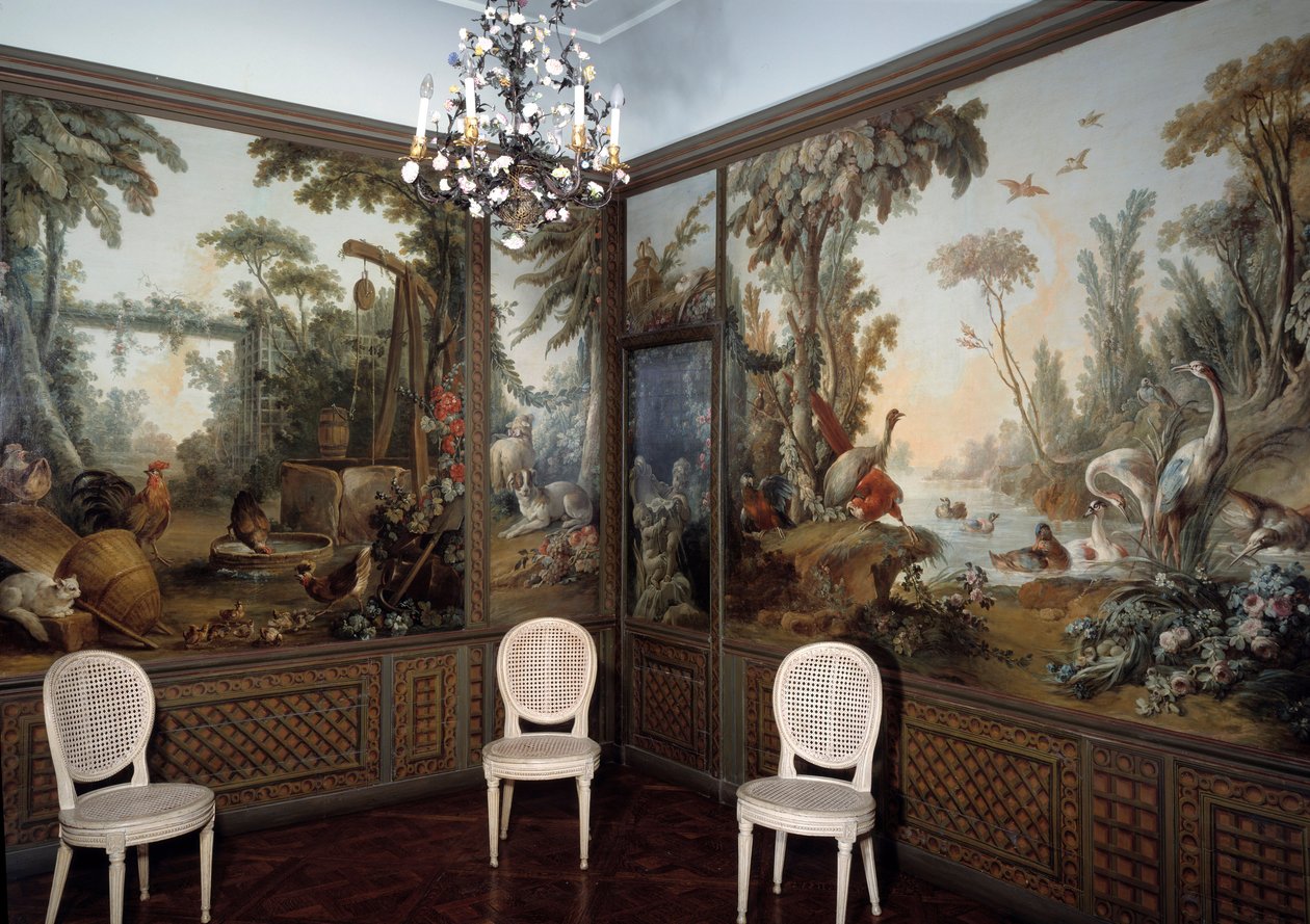 Widok salonu Demarteau udekorowanego przez Jeana Baptiste Hueta (1745-1811) autorstwa Jean Baptiste Huet