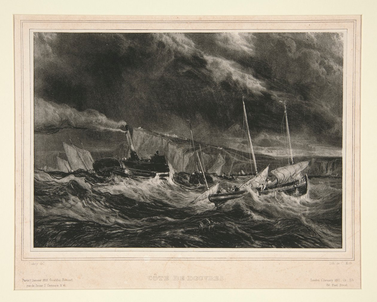 Wybrzeże Dover autorstwa Jean Baptiste Isabey