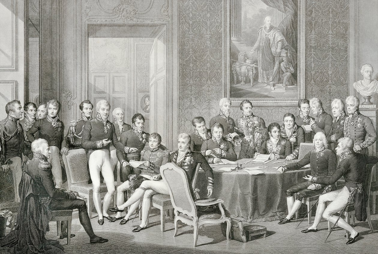Uczestnicy Kongresu Wiedeńskiego w latach 1814-1815 autorstwa Jean Baptiste Isabey