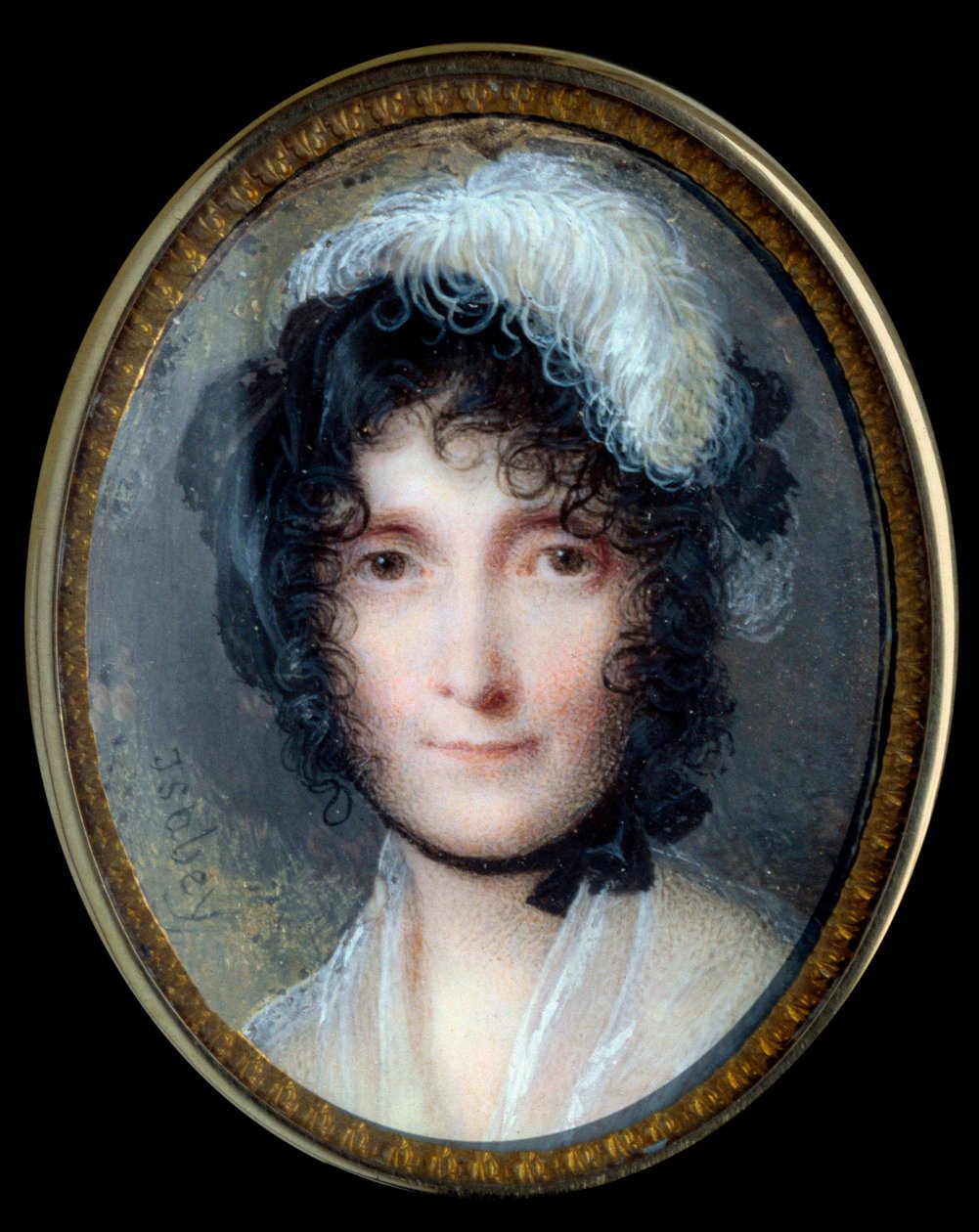 Portret Laetitii Bonaparte (Letizia Maria Ramolino) (1750-1836), matki Napoleona Bonaparte Miniaturowy obraz na kości słoniowej, Jean Baptiste Isabey (1767-1855) XIX w. Ndz. 0,37x0,29 m - Portret Laetitii Bonaparte (Maria Letizia Ramolino) (1750- autorstwa Jean Baptiste Isabey