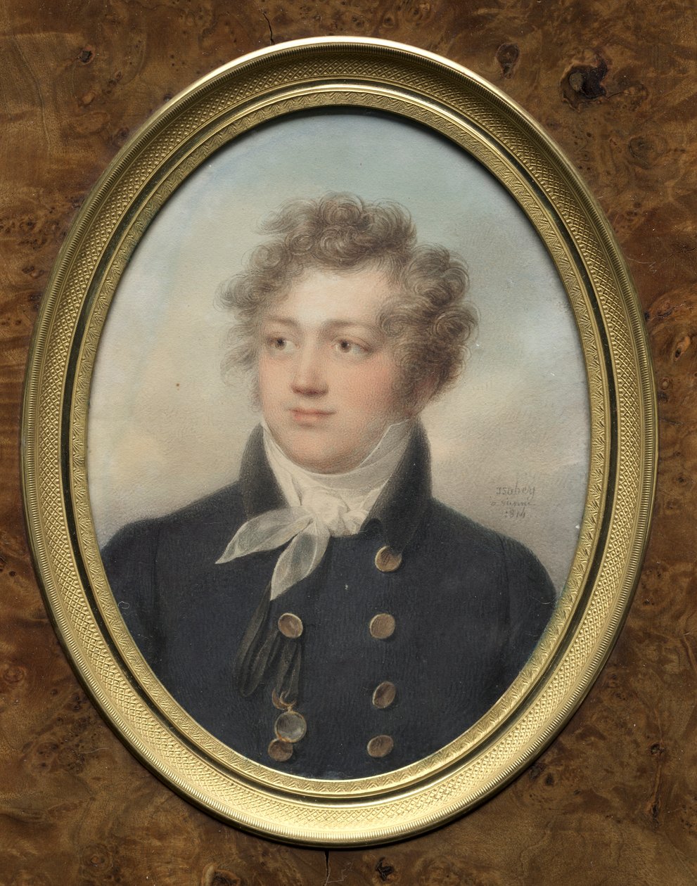 Portret mężczyzny, prawdopodobnie Aleksandra I, cesarza Rosji, 1814 r. autorstwa Jean Baptiste Isabey