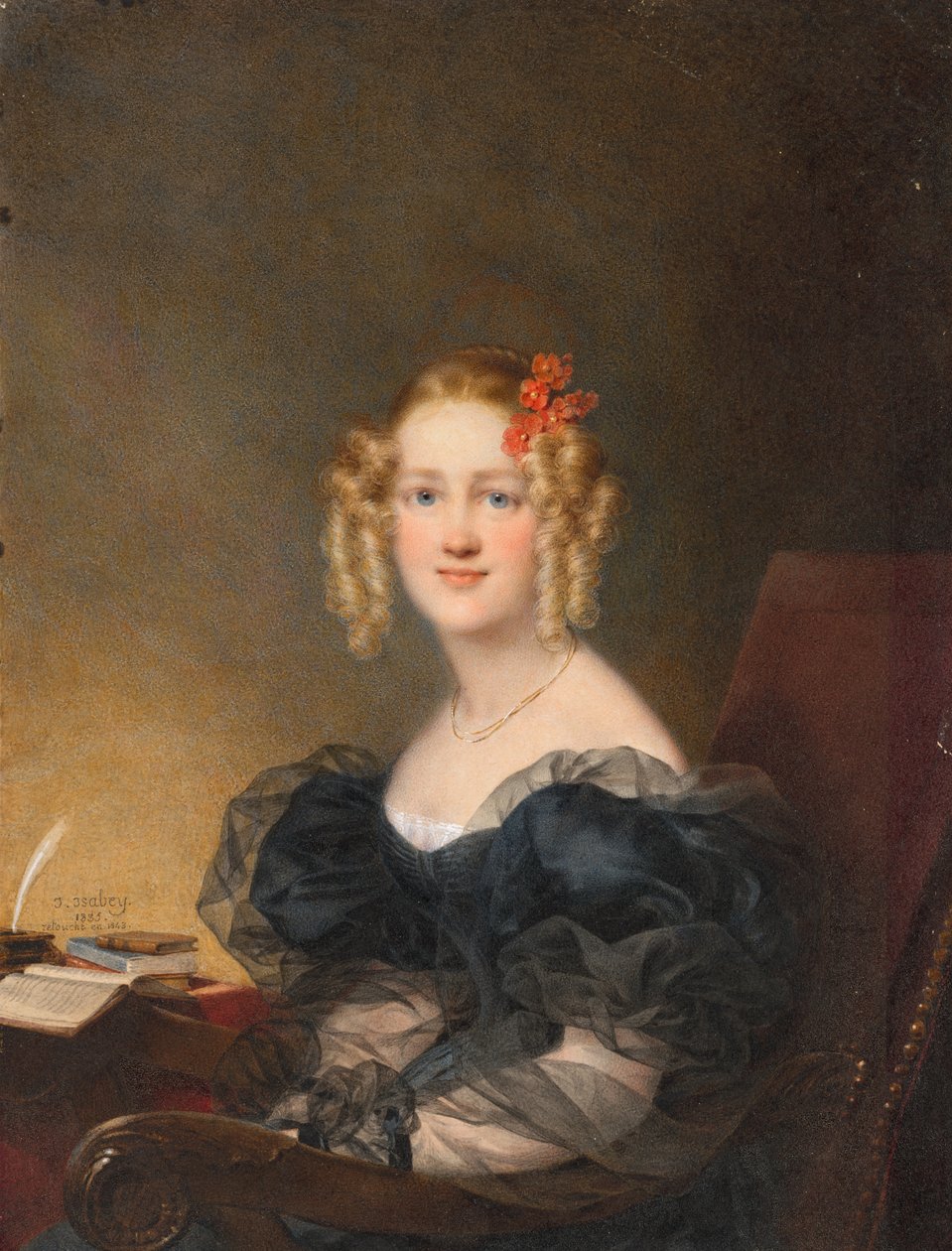 Portret kobiety autorstwa Jean Baptiste Isabey