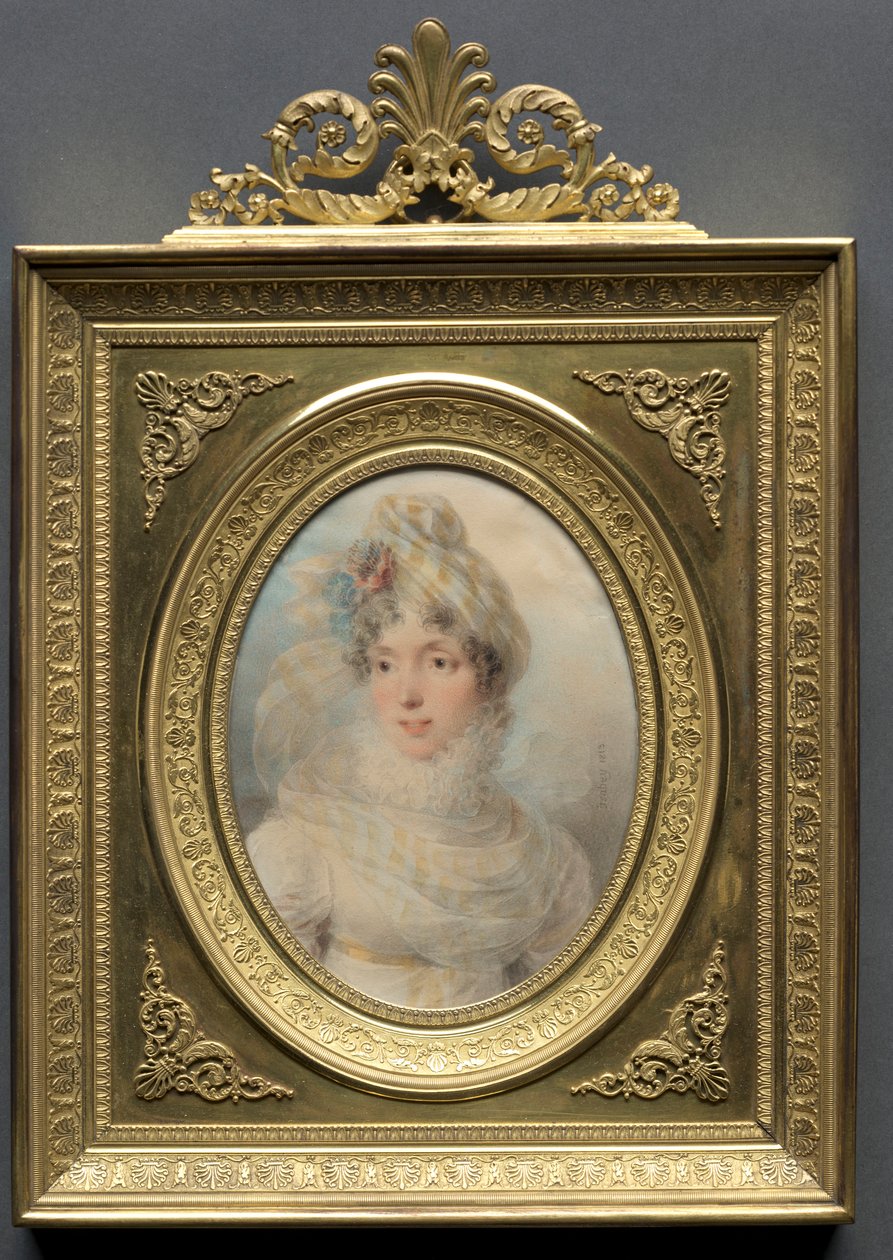 Portret kobiety w białej sukni, 1813. autorstwa Jean Baptiste Isabey