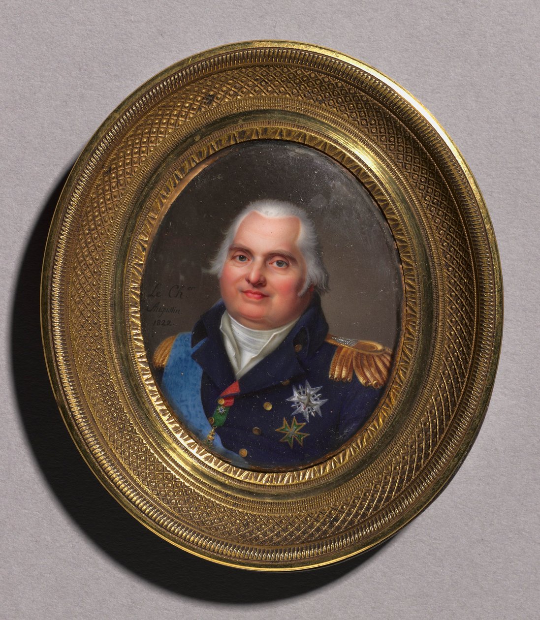 Portret Ludwika XVIII, 1822. autorstwa Jean Baptiste Jacques Augustin