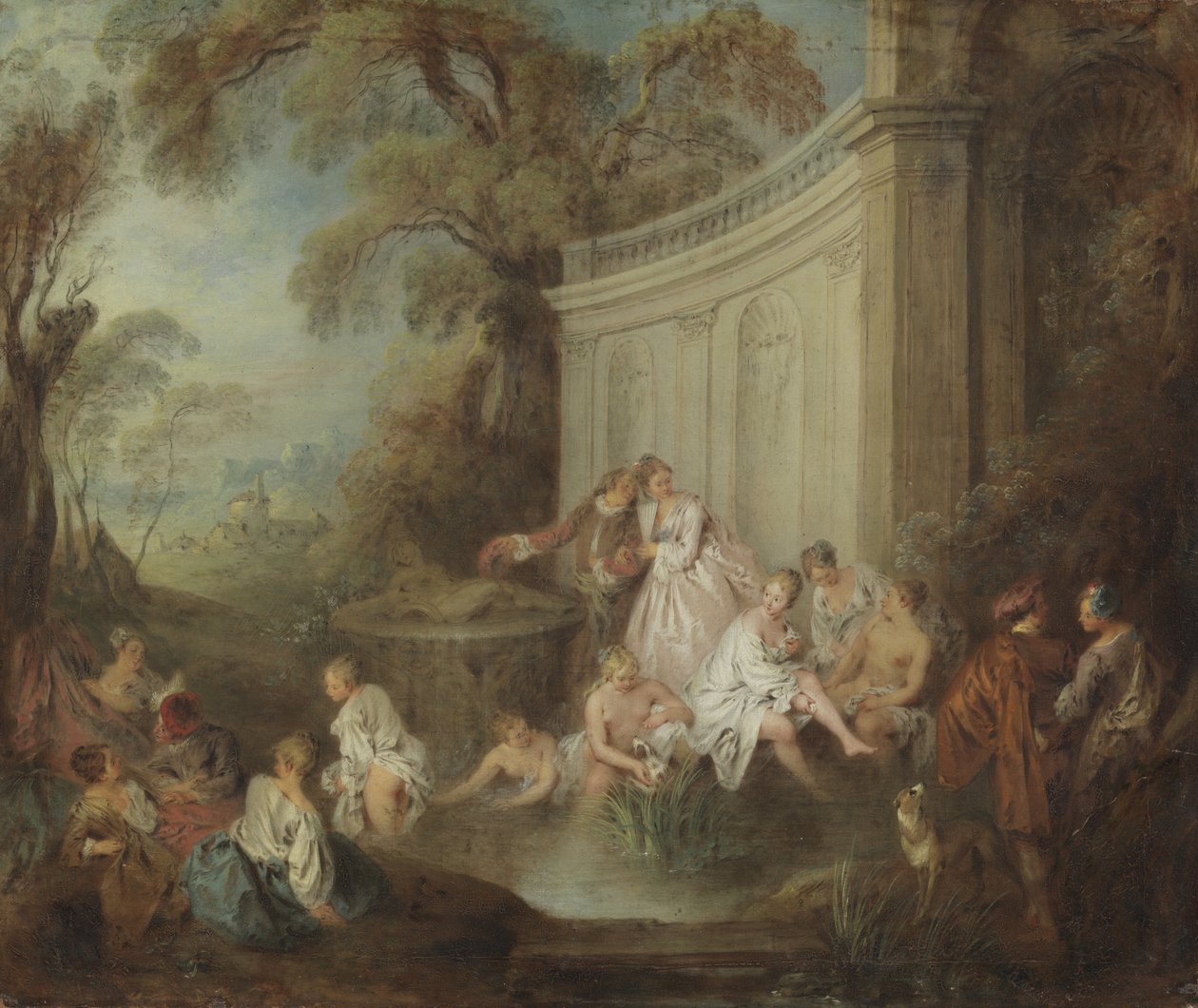 Kąpiących się w parku autorstwa Jean Baptiste Joseph Pater